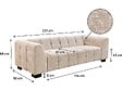 HABITAT ET JARDIN - Canapé droit design en tissu chenille 3 places "Foch" - Beige - vignette