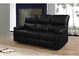 HABITAT ET JARDIN - Canapé relax "Lincoln" - 197 x 89 x 103 cm - 3 places - Noir - vignette