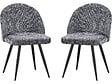 HABITAT ET JARDIN - Lot de 2 chaises en tissu "Samuel" - 53 x 51 x 82 cm - Gris - vignette