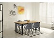 HABITAT ET JARDIN - Lot de 2 chaises en tissu "Samuel" - 53 x 51 x 82 cm - Gris - vignette