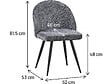 HABITAT ET JARDIN - Lot de 2 chaises en tissu "Samuel" - 53 x 51 x 82 cm - Gris - vignette