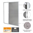 VOLET-MOUSTIQUAIRE - Moustiquaire Enroulable Latérale Alu H220 cm x L160 cm Blanc - vignette