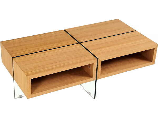 HABITAT ET JARDIN - Table basse "Milano" - 120 x 60 x 40 cm - Finition chêne - large