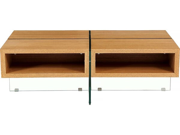 HABITAT ET JARDIN - Table basse "Milano" - 120 x 60 x 40 cm - Finition chêne - large