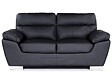 HABITAT ET JARDIN - Canapé fixe en cuir reconstitué et PVC "Dallas" - 169 x 88 x 90 cm - 2 places - Noir - vignette