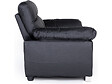 HABITAT ET JARDIN - Canapé fixe en cuir reconstitué et PVC "Dallas" - 169 x 88 x 90 cm - 2 places - Noir - vignette
