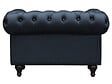 HABITAT ET JARDIN - Fauteuil Chesterfield "Aliza" - 111 x 82 x 70 cm - Noir - vignette