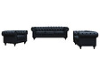 HABITAT ET JARDIN - Fauteuil Chesterfield "Aliza" - 111 x 82 x 70 cm - Noir - vignette