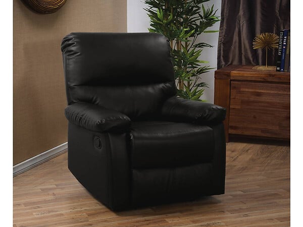 HABITAT ET JARDIN - Fauteuil relax "Lincoln" - 90 x 89 x 103 cm - Noir - large
