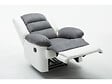 HABITAT ET JARDIN - Fauteuil relax "Buckingham" - 85 x 93 x 100 cm - Blanc / Gris clair - vignette