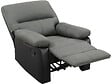 HABITAT ET JARDIN - Fauteuil relax "Lincoln" - 90 x 89 x 103 cm - Noir/Gris foncé - vignette