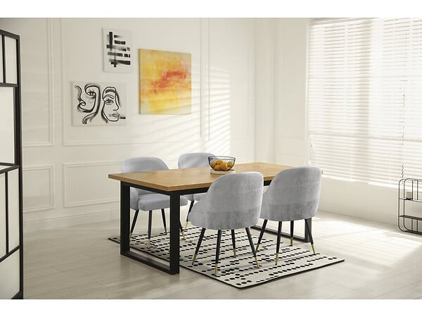 HABITAT ET JARDIN - Lot de 2 chaises en tissu "Harmony" - 54 x 57 x 90 cm - Beige - large