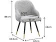 HABITAT ET JARDIN - Lot de 2 chaises en tissu "Harmony" - 54 x 57 x 90 cm - Beige - vignette
