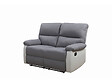 HABITAT ET JARDIN - Canapé relax "Lincoln" - 147 x 89 x 103 cm - 2 places - Blanc / gris clair - vignette