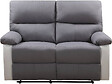 HABITAT ET JARDIN - Canapé relax "Lincoln" - 147 x 89 x 103 cm - 2 places - Blanc / gris clair - vignette