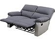HABITAT ET JARDIN - Canapé relax "Lincoln" - 147 x 89 x 103 cm - 2 places - Blanc / gris clair - vignette
