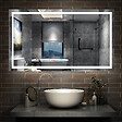 AICA SANITAIRE - AICA Miroir de salle de bain 140x80cm Tri-color anti-buée LED avec mémoire et lumière gradation - vignette