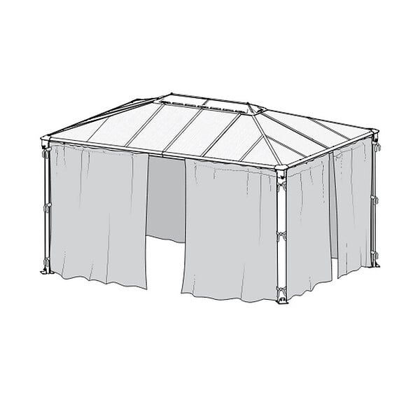 PALRAM - set de rideaux pour tonnelle - 704056 - large