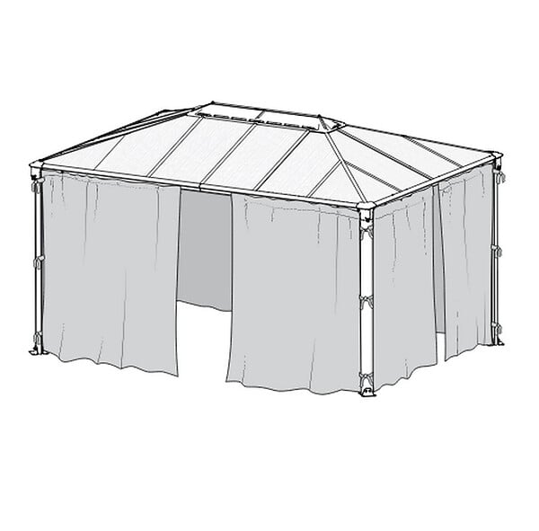PALRAM - set de 4 moustiquaires pour tonnelle - 704371 - large