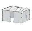 PALRAM - set de 4 moustiquaires pour tonnelle - 704371 - vignette
