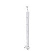 AICA SANITAIRE - Poteau pour garde-corps - Aluminium argenté - 97.9-103.9cm de haut - Avec 5 supports de tubes bien pré-montés - Intérieur & extérieur - Poser latéral - vignette
