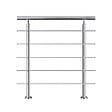 AICA SANITAIRE - Garde-corps 100cm - En inox 304 - 1 main courante et 5 traverses - Intérieur & extérieur - Kit complet - Pour bâtiments au bord de la mer - vignette