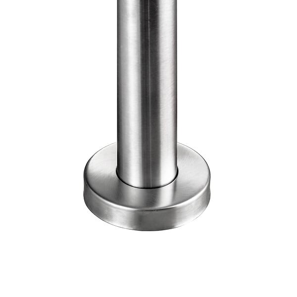 AICA SANITAIRE - Garde-corps 120cm argenté, 1 main courante, 3 traverses, inox 201, intérieur et extérieur, design moderne - kit complet - large