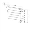 AICA SANITAIRE - Garde-corps aluminium noir mat 1m, avec 5 traverses et 1 main courante, pose à plat contre le mur, en kit complet - vignette