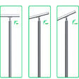 AICA SANITAIRE - Garde-corps 150cm - En inox 304 - 1 main courante et 3 traverses - Intérieur & extérieur - Kit complet - Pour bâtiments au bord de la mer - vignette