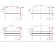 AICA SANITAIRE - Garde-corps 150cm - En inox 304 - 1 main courante et 3 traverses - Intérieur & extérieur - Kit complet - Pour bâtiments au bord de la mer - vignette