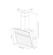 ELICA - hotte décorative inclinée 90cm 625m3/h blanc - stripe wha90lx - vignette