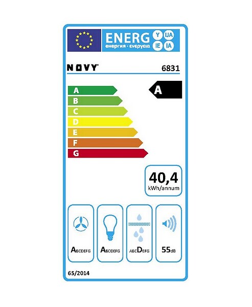 NOVY - hotte de plafond 90cm 815m3/h blanc - 6831 - large