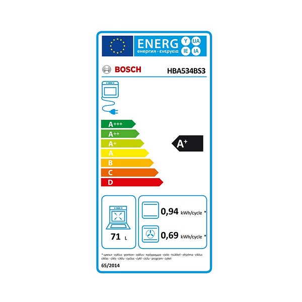 BOSCH - four intégrable multifonction 71l 60cm ecoclean hydrolyse - HBA534BS3 - large