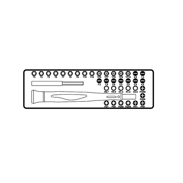 BETA - micro-tournevis avec 36 embouts - 012560100 - large
