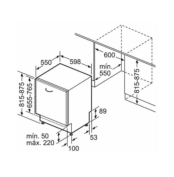 BOSCH - lave-vaisselle 60m 14 couverts 46db tout intégrable - SMH4HVX14E - large