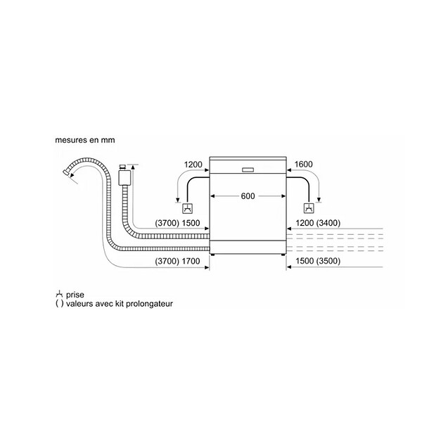 SIEMENS - lave-vaisselle 60cm 14 couverts 42db tout intégrable - SN73HX16CE - large