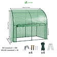 VOUNOT - Serre de jardin hivernage murale adossee avec bache PE 200x100x180cm vert - vignette