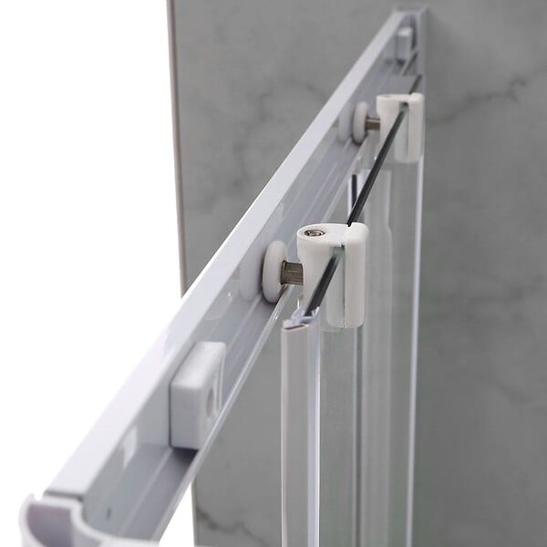 KIAMAMI VALENTINA - Cabine De Douche Carré 80X80 Avec Profils Blancs | Venere - large