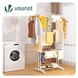 VOUNOT - Sechoir a linge etendoir renforce 4 niveaux 125x62x173cm blanc - vignette