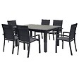 HESPERIDE - Table de jardin aluminium extensible Allure Effet bois muscade & Graphite - 10 places - Hespéride - vignette