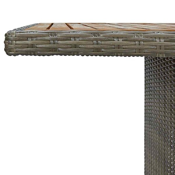 VIDAXL - vidaXL Table de jardin Marron Résine tressée et bois d'acacia massif - large