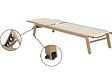HABITAT ET JARDIN - Lot de 2 bains de soleil en aluminium imitation bois "Elysia" - Ecru - vignette