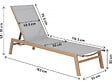 HABITAT ET JARDIN - Lot de 2 bains de soleil en aluminium imitation bois "Elysia" - Gris clair - vignette