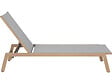 HABITAT ET JARDIN - Lot de 2 bains de soleil en aluminium imitation bois "Elysia" - Gris clair - vignette