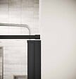 AURLANE - Porte de Douche Pivotante 90x180cm et Retour 90cm - Profil Noir - Verre 5mm - DARK ELEMENTARY - vignette