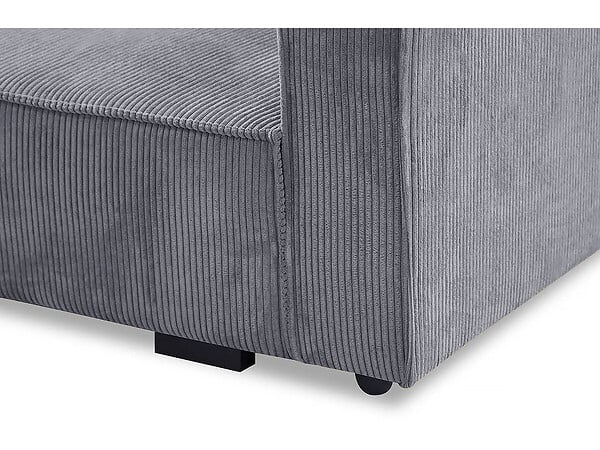 HABITAT ET JARDIN - Fauteuil convertible en velours côtelé "Clivia" - Gris - large