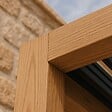 OVIALA - Pergola bioclimatique autoportée 3x4m en aluminium bois gris - Athenes - vignette