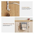 EMKE - EMKE Porte-serviettes double en acier inoxydable SUS201, support mural avec crochets, finition polie électrolytique, 410 × 180 × 124 mm - vignette