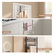 EMKE - EMKE Porte-serviettes double en acier inoxydable SUS201, support mural avec crochets, finition polie électrolytique, 410 × 180 × 124 mm - vignette