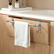 EMKE - EMKE Porte-serviettes extensible en acier inoxydable SUS201, support télescopique poli, réglable 400–635 mm, 100 × 100 × 630 mm - vignette